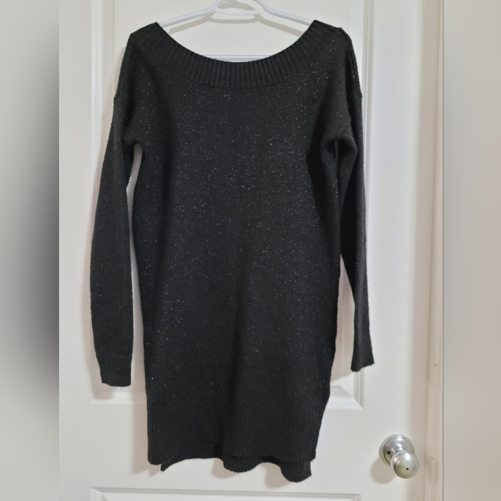 Oversized Gap Sweater Dress size XS in Black with Mettalic Fibers